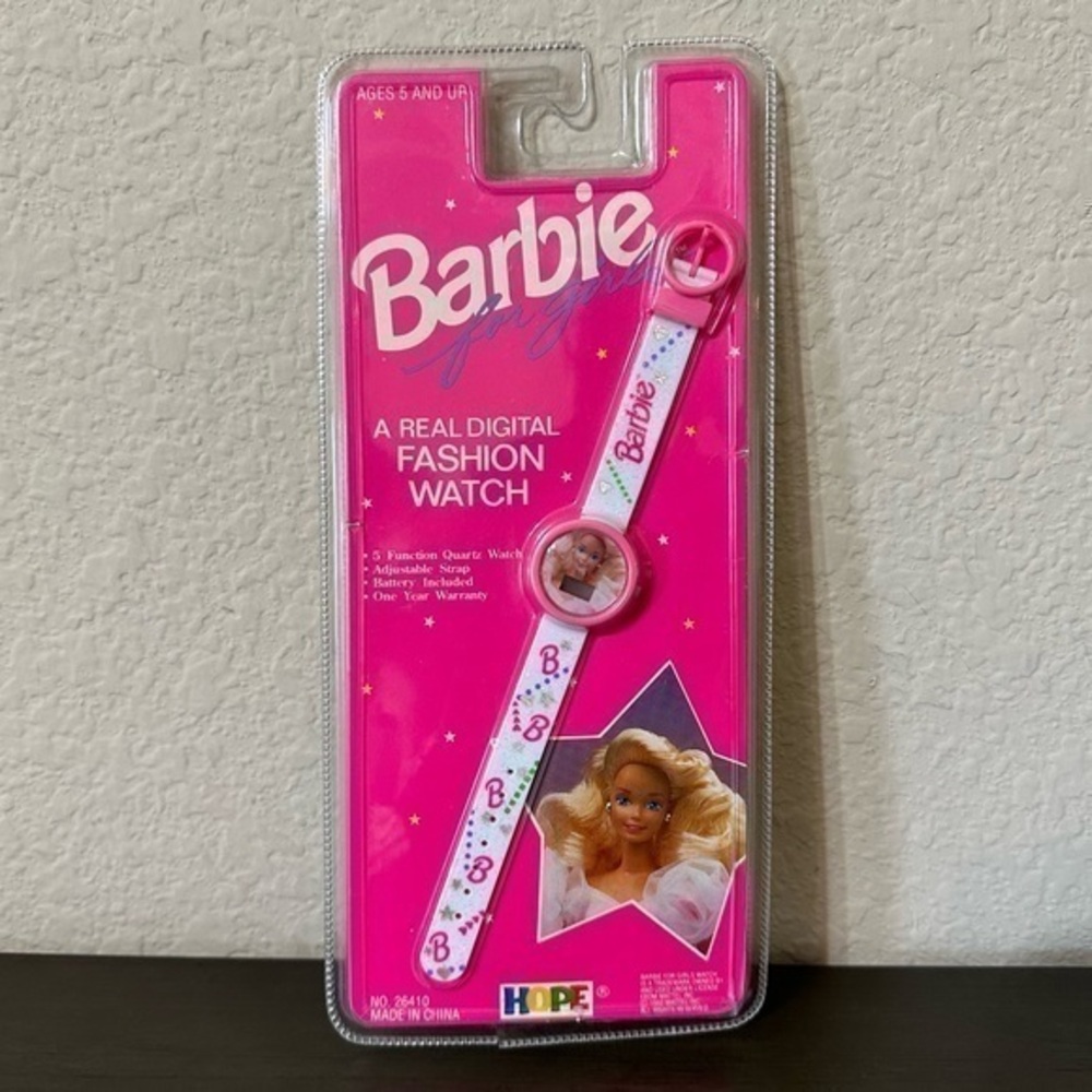 Barbie Watch Digital Fashion Vintage 1992 White Pink 1990s New In Packaging
